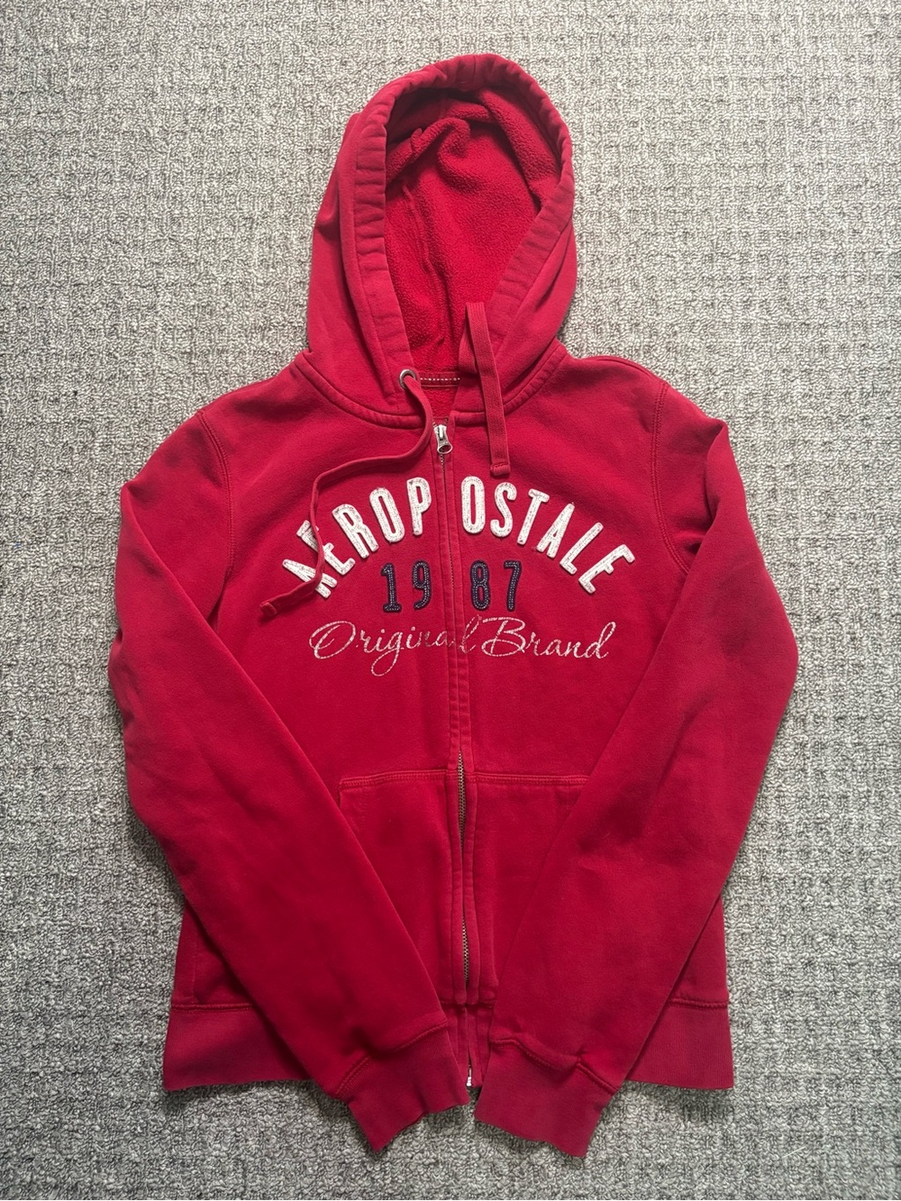 Women’s Y2K Aeropostale 1987 Red Spellout Zip up | $25